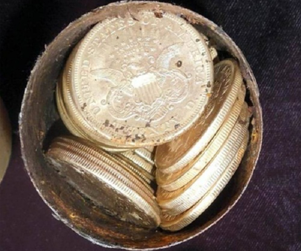 Những đồng tiền này có niên đại từ 1847 - 1894, được chôn dưới gốc cổ thụ trong vườn, có mệnh giá 27.000 USD. Những đồng tiền này còn gần như nguyên vẹn.