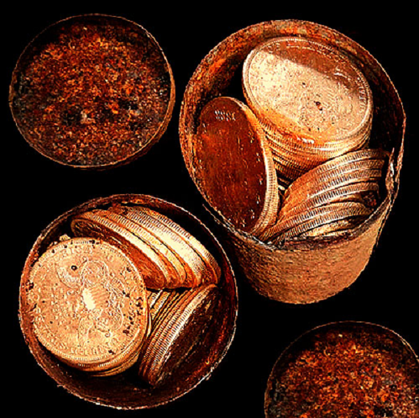 Ông dẫn chứng rằng số tiền vàng bị mất cắp chứa trong 5 túi vải, chủ yếu là đồng 20 USD. Còn kho báu ở Saddle Ridge chủ yếu là tiền 10 USD và vài loại khác.