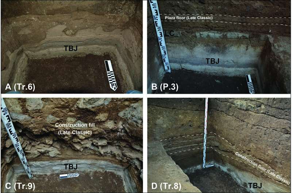 Người Maya có thể mất tới vài thập kỷ để xây dựng nên kim tự tháp. Các nhà khảo cổ càng chắc chắn hơn việc kim tự tháp được xây sau thảm họa bởi cuộc kiểm tra sâu hơn bên dưới tro bụi núi lửa cho thấy trước khi siêu núi lửa phun trào, ở đây không có cấu trúc xây dựng nào.