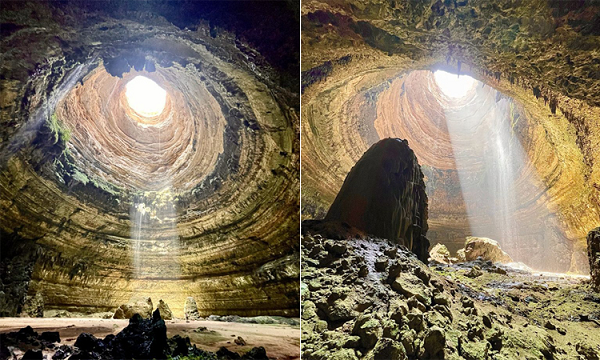 Từ bên trong hố sụt, nhóm nghiên cứu cũng phát hiện ra rằng nước xuất hiện từ một số lỗ trên vách hang ở độ sâu khoảng 65 m, tạo ra những thác nước nhỏ. Điều này cung cấp lượng nước nhỏ giọt cần thiết để hình thành thạch nhũ, măng đá và ngọc trai hang động.