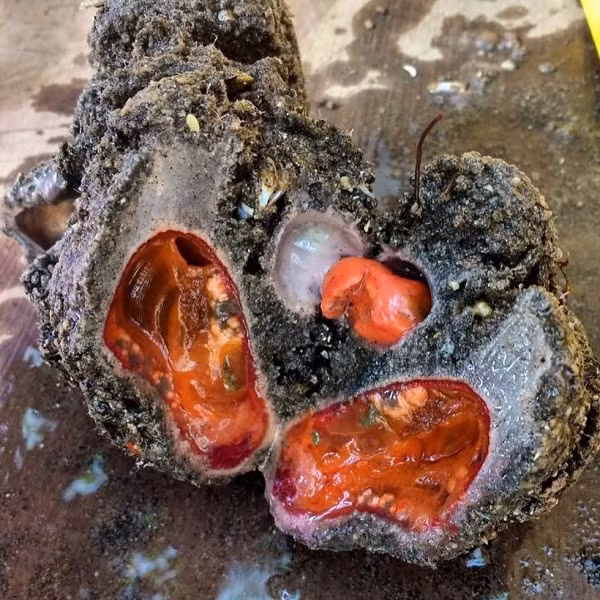 Thức ăn của Pyura Chilensis là các loại vi tảo, Pyura chilensis ăn chúng bằng cách lọc chúng trong nước biển qua một vòi hút.