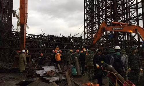 Hiện trường vụ việc sáng nay.