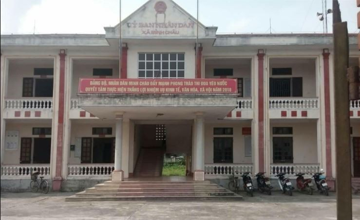 Trụ sở UBND xã Minh Châu. Ảnh NĐT.