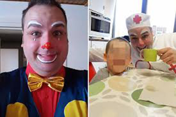 Chân dung của Kevin khi vào vai các chú hề.