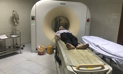 Tài xế Điềm nhập viện trở lại.