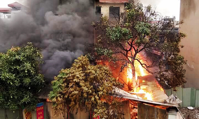 Hiện trường xảy ra vụ cháy làm cụ bà 92 tuổi tử vong.
