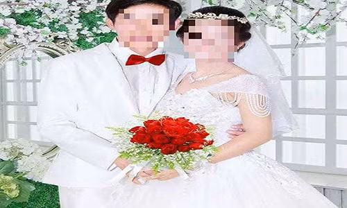 Hình ảnh cô dâu và chú rể.