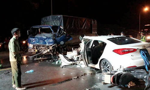 Hiện trường vụ tai nạn.