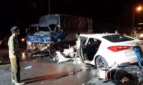 Hiện trường vụ tai nạn.