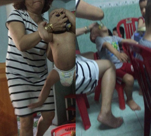 Bà Hồng thừa nhận mình là người phụ nữ bạo hành các trẻ trong clip.