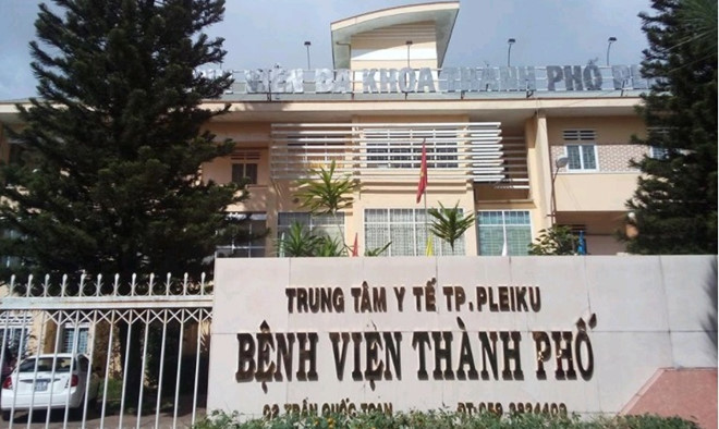 Bệnh viện đa khoa TP Pleiku nơi xảy ra sự việc. Ảnh: Triệu Thanh