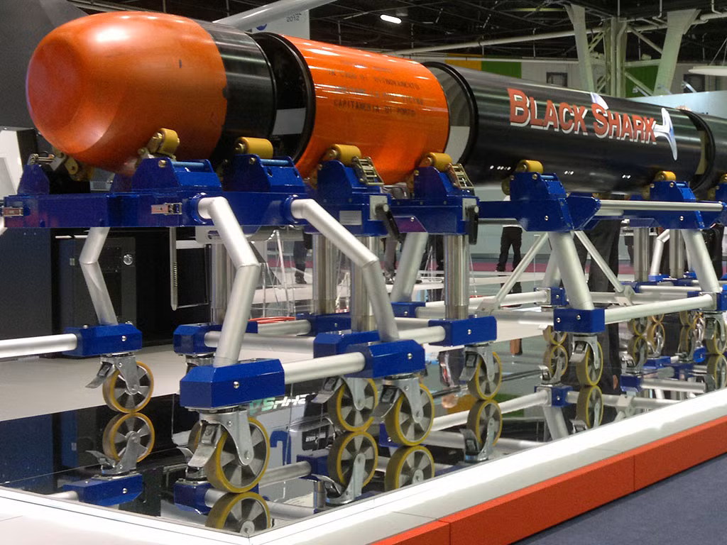 Thông tin về thương vụ này được cung cấp bởi Phó Đô đốc Widodo trong một cuộc triển lãm quốc phòng nội địa diễn ra ở Jakarta. "Có khả năng chúng tôi sẽ có các ngư lôi Black Shark vào cuối năm nay", Phó Đô đốc Widodo tuyên bố trên kênh Metro TV. Nguồn ảnh: Leonardo