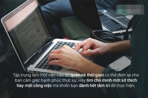 8. Làm việc quên thời gian.