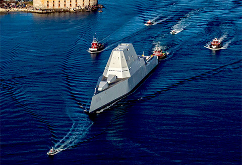 Hải quân Mỹ từng tự hào tuyên bố các tàu lớp Zumwalt của nước này có công suất lớn nhất trong số các tàu chiến phi hạt nhân trên thế giới hiện nay. Nguồn ảnh: Raytheon.