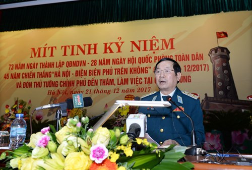 Trung tướng Lê Huy Vịnh phát biểu tại Lễ kỷ niệm. Ảnh: Hoàng Hà Trung tướng Lê Huy Vịnh phát biểu tại Lễ kỷ niệm. Ảnh: Hoàng Hà