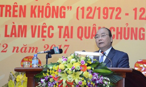 Thủ tướng Chính phủ Nguyễn Xuân Phúc phát biểu tại Lễ kỷ niệm. Ảnh: Hoàng Hà Thủ tướng Chính phủ Nguyễn Xuân Phúc phát biểu tại Lễ kỷ niệm. Ảnh: Hoàng Hà