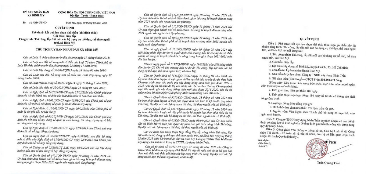 TP HCM: Cty Nhan Tran duoc chi dinh goi xay lap tai xa Binh My