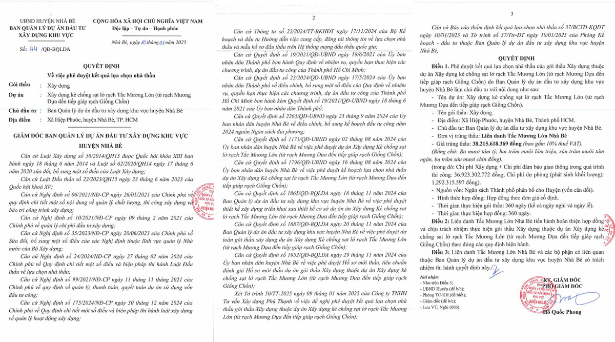 TP HCM: Chân dung liên danh trúng gói thầu hơn 38 tỷ tại Nhà Bè TP HCM: Chan dung lien danh trung goi thau hon 38 ty tai Nha Be