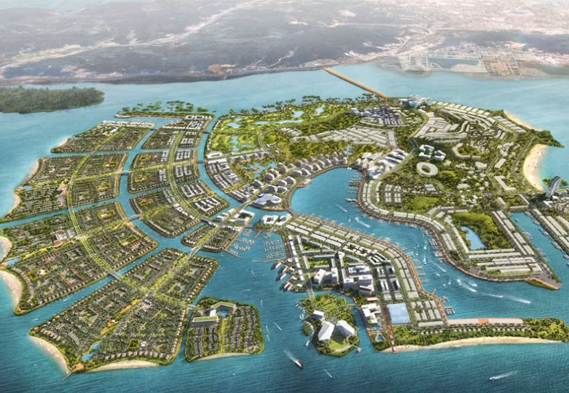 Dự án nghỉ dưỡng Tuần Châu Hạ Long tọa lạc tại bờ biển Đông Nam của Đảo Tuần Châu, thuộc phường Tuần Châu, thành phố Hạ Long (Quảng Ninh) cũng có quy mô lên tới hơn 1.000ha. (Ảnh internet).