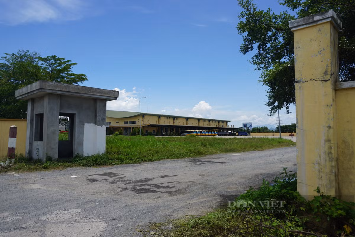 Trong khuôn viên, có một số xe buýt, xe container đỗ đậu và một số doanh nghiệp thuê mặt bằng tập kết hàng hoá. (Ảnh: Dân Việt).