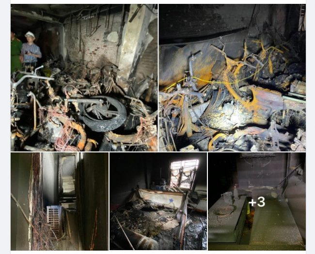 Theo những nhân chứng gần hiện trường vụ cháy chung cư mini đặc biệt nghiêm trọng tại phường Khương Đình (quận Thanh Xuân, TP Hà Nội), vụ cháy xảy ra nghi là do chập điện trong lúc sạc xe điện vì lửa phát ra từ tầng hầm và kèm theo nhiều tiếng nổ.