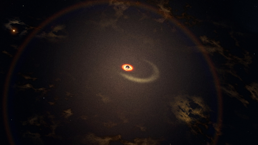 Mỗi khi ngôi sao đến gần lỗ đen trong quỹ đạo của nó, lỗ đen "cắn xé" dần dần ngôi sao, gây ra các cú táp nổ tia X mạnh mẽ. Trong mỗi cú táp, lỗ đen tiêu thụ một lượng vật chất lớn, gấp 3 lần khối lượng hành tinh của chúng ta.