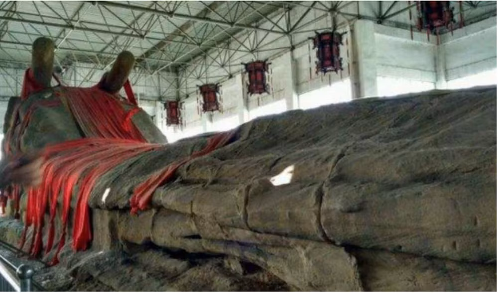 Khương Diên Phương thông báo về phát hiện này và cả thôn đổ về hiện trường. Họ phát hiện thêm 9 con rồng đá nhỏ hơn, mỗi con cũng dài hàng trăm mét. Mặt cắt ngang của các cột đá này có nhiều vòng tròn và đường nét rõ ràng, giống như vòng sinh trưởng của cây lớn. Màu sắc của đá từ nhạt ở bên ngoài đến sẫm hơn ở bên trong.