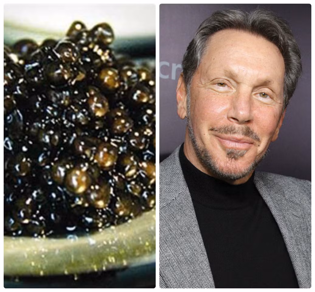 Trứng cá muối là món ăn yêu thích của tỷ phú bất động sản Larry Ellison. Ảnh: Hollywood Reporter.