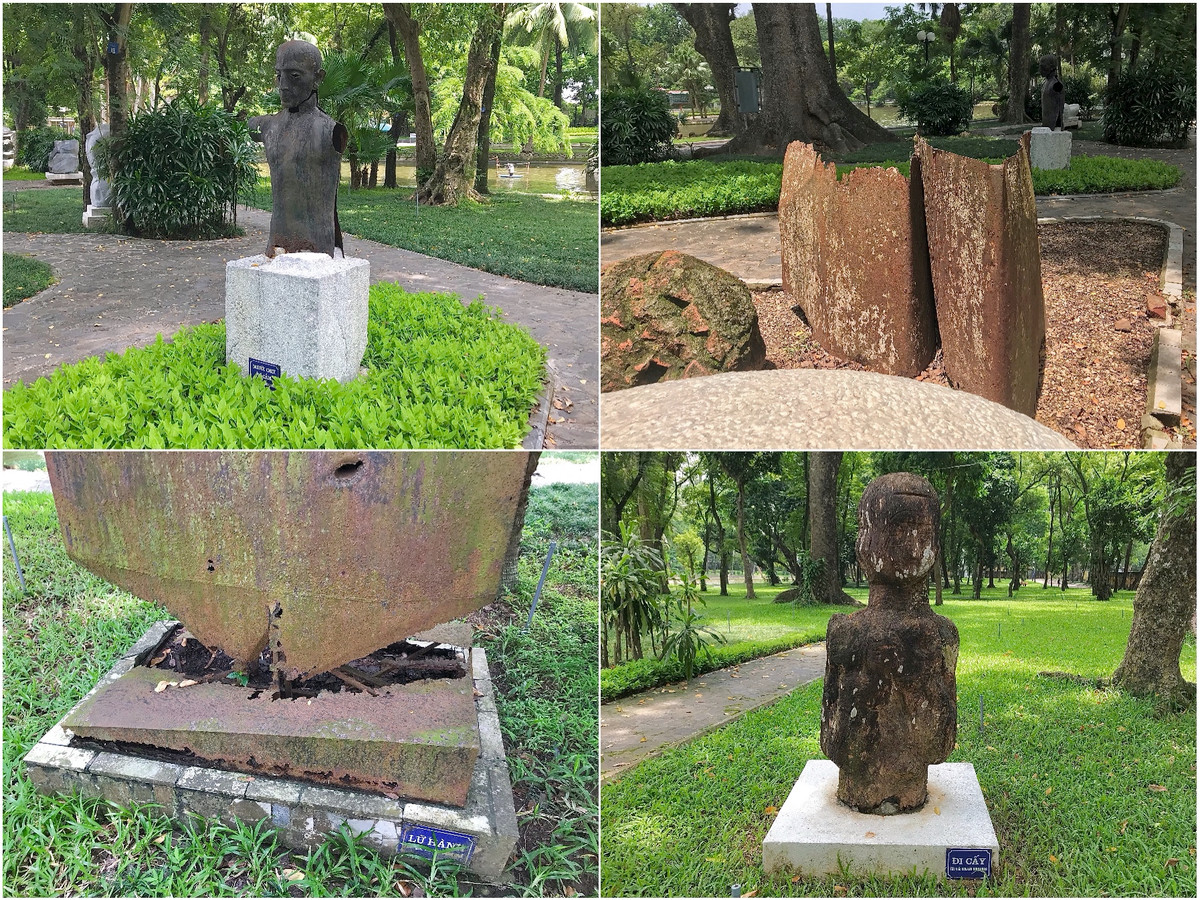 Vườn Bách Thảo trước đây vốn là nơi trưng bày nhiều tác phẩm điêu khắc mang giá trị nghệ thuật, thế nhưng cùng với thời gian và do không được bảo trì thường xuyên, nên đã hư hỏng.