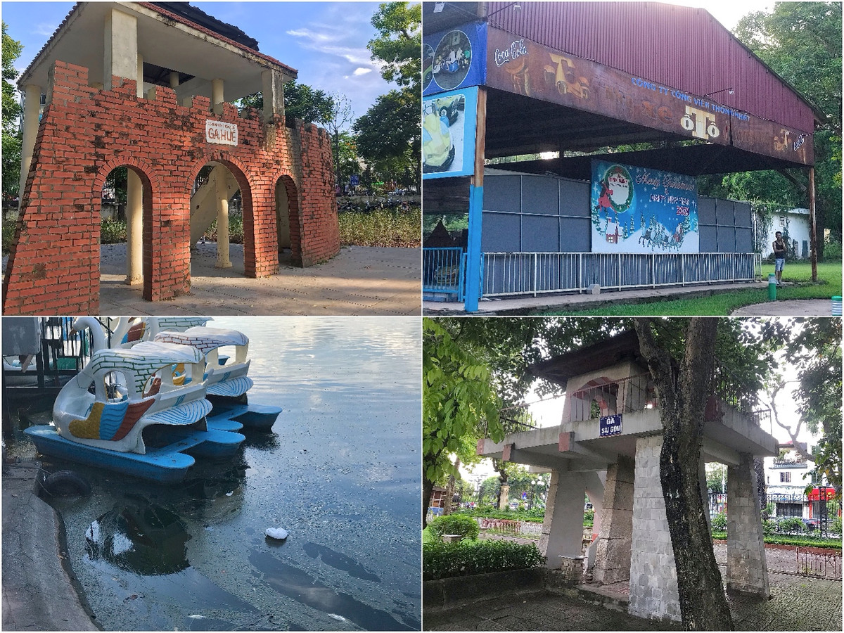 Dấu ấn thời gian đã hằn sâu trên các công trình trong công viên Thống Nhất.