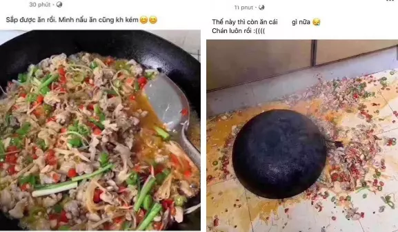 Bao tâm huyết đổ hết xuống nền nhà. Cả nhà hôm nay nhịn đói!