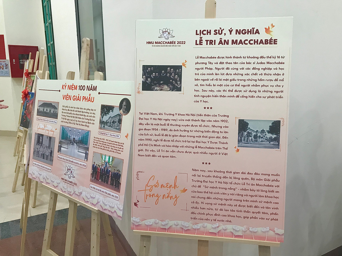 Lễ Macchabeé 2022 với chủ đề “Sứ mệnh trong nắng” nhằm mục đích giáo dục ý thức cho sinh viên, thể hiện lòng kính trọng và tri ân đối với những người đã hiến thân thể cho khoa học, cho sự nghiệp giáo dục và nghiên cứu Y khoa của Trường ĐH Y HN nói riêng và ngành Y nước nhà nói chung. Từ đó lan tỏa tinh thần hết mình học tập và nghiên cứu khoa học, góp phần vào sự phát triển của nền Y học Việt Nam.