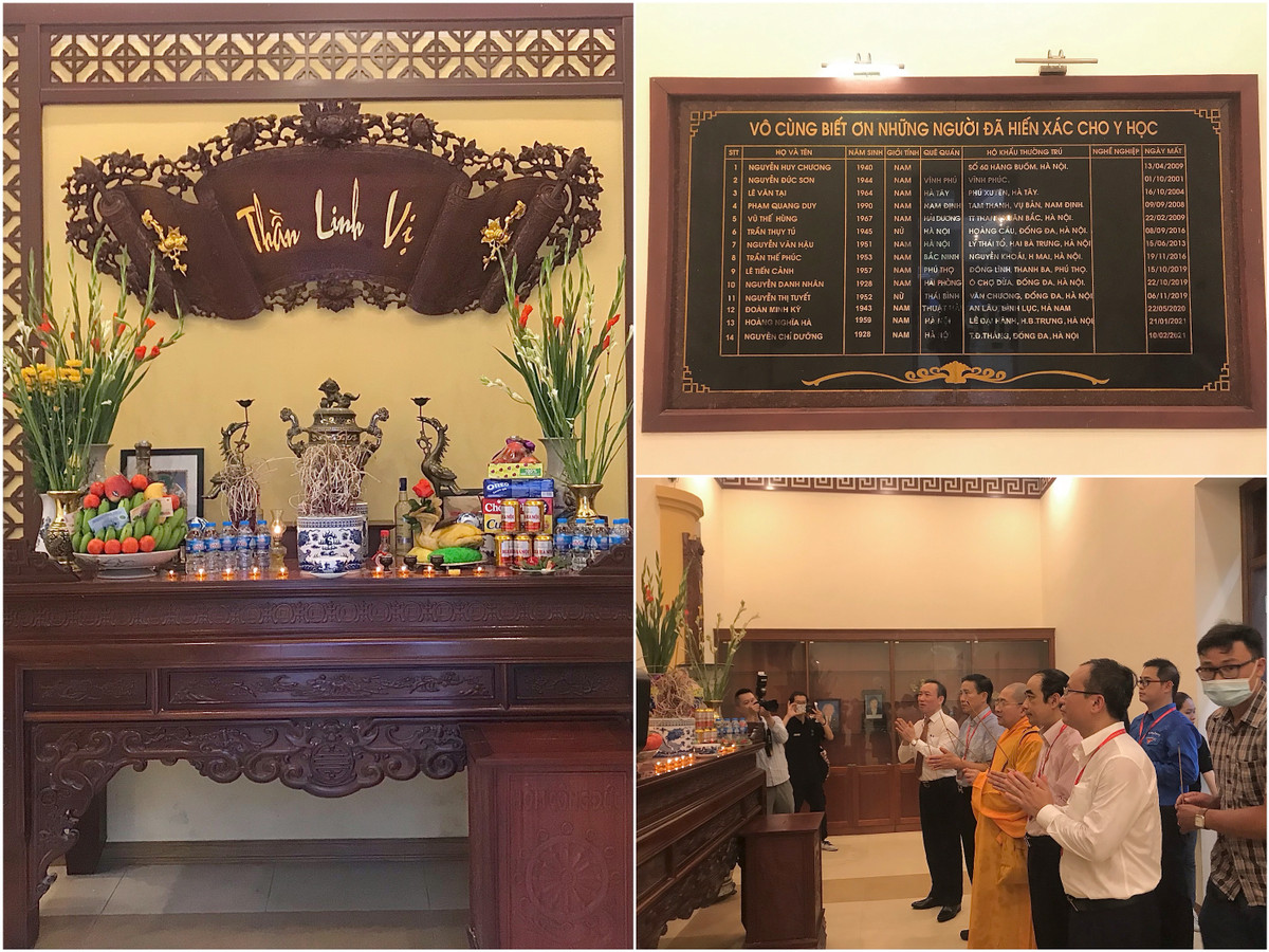 Lễ dâng hương tri ân những người đã hiến thân thể cho Y học.