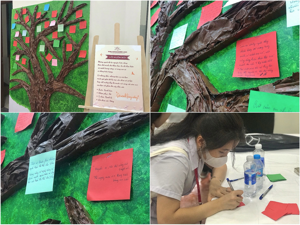 Cây điều ước gửi gắm những lời muốn nói tới những người đã nguyện hiến dâng thân thể mình cho khoa học.