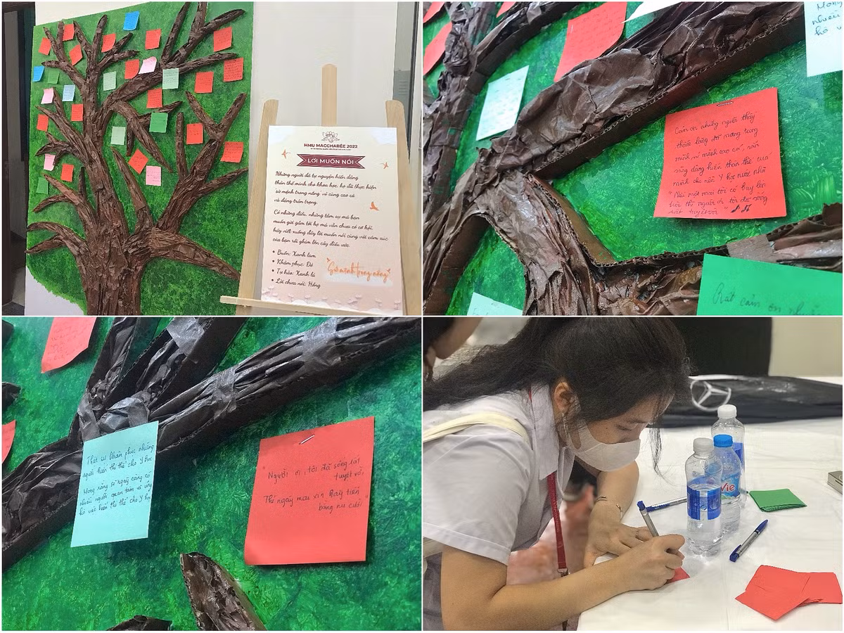 Cây điều ước gửi gắm những lời muốn nói tới những người đã nguyện hiến dâng thân thể mình cho khoa học.