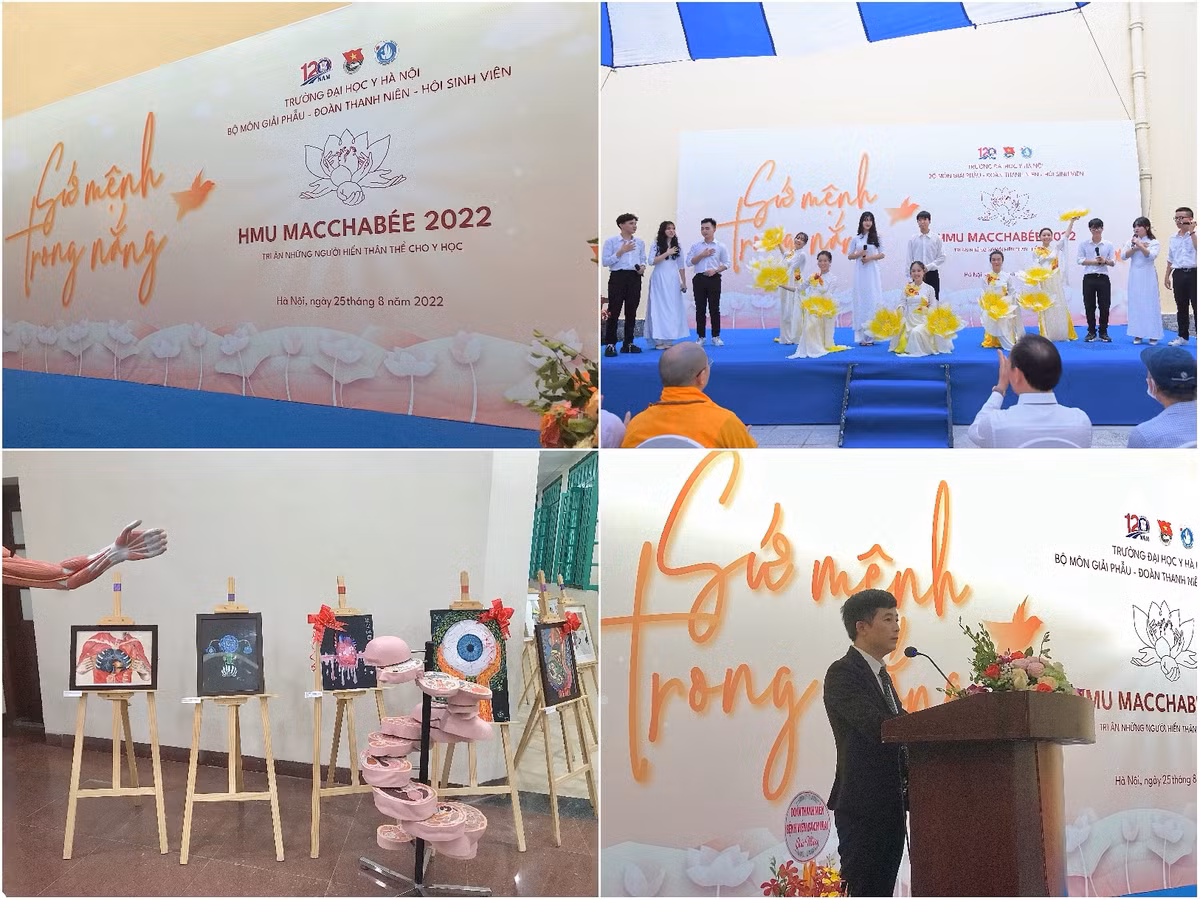 8h sáng 25/8 tại Viện Giải phẫu, Trường Đại học Y Hà Nội (48 Tăng Bạt Hổ, quận Hai Bà Trưng) đã diễn ra Lễ Macchabée, Lễ tri ân những người hiến thân thể cho khoa học ngành Y khoa.