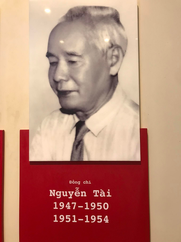 Đồng chí Nguyễn Tài (Nguyễn Tài Đông, Tư Trọng, Tư Duy, Ba Sáng) sinh năm 1926. Quê quán: Nghĩa Trụ, Văn Giang, Hưng Yên. Chức vụ: Giám đốc Ty Công an, Sở Công an Đặc khu Hà Nội năm 1947; 1951 - 1954, sau là Thứ trưởng Bộ Công an, Phó Chủ nhiệm Ủy ban Pháp luật Quốc hội