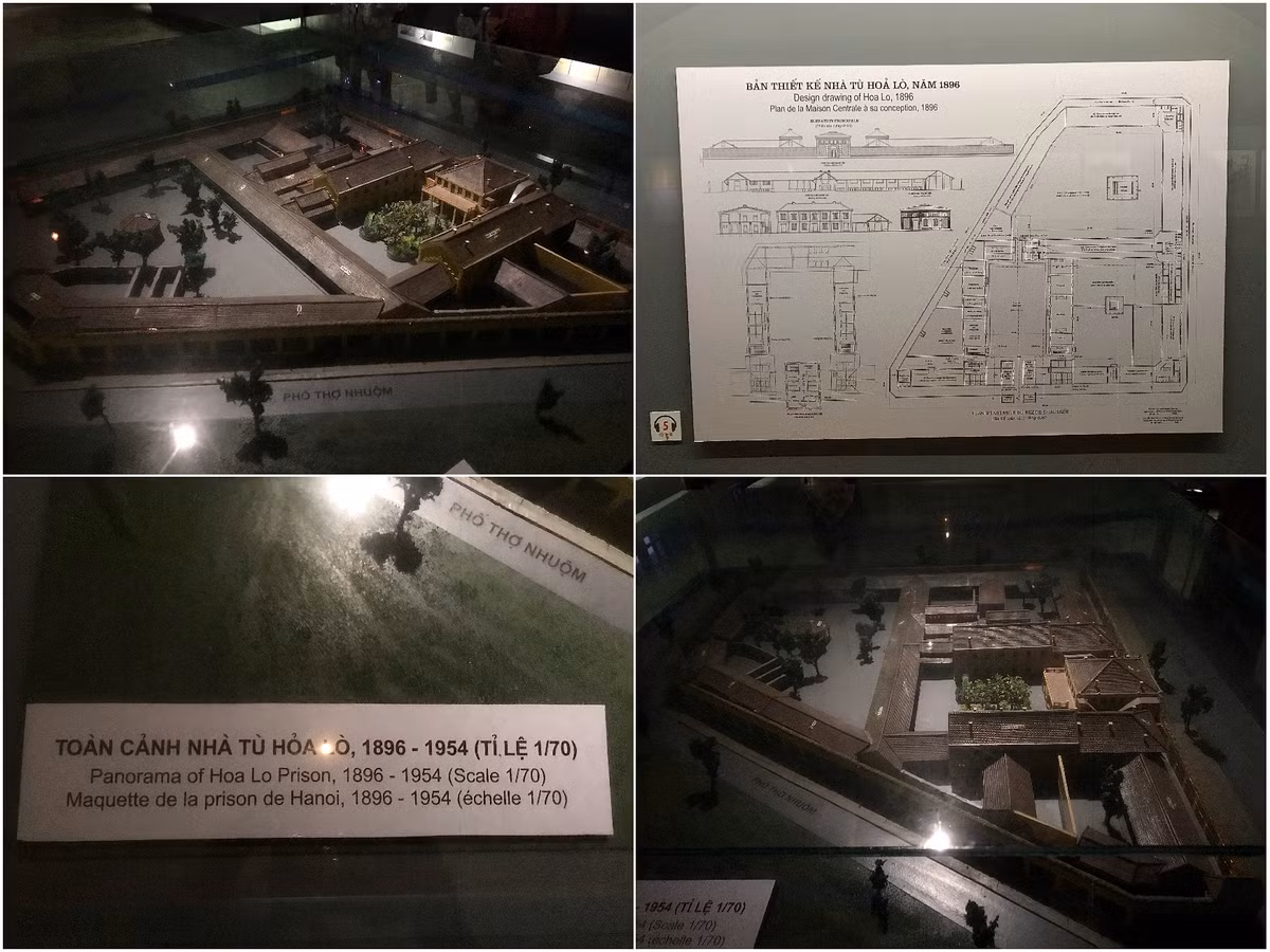 Bản thiết kế và mô hình Nhà tù Hoả Lò.