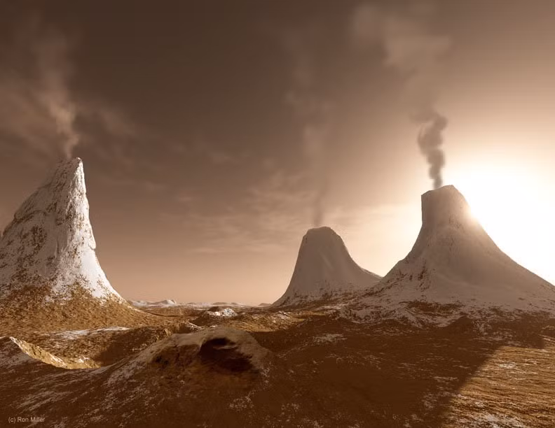 Còn trên sao Hỏa, Mặt trời như bị che lấp bởi những cơn bão bụi. (Nguồn: Sputnik)