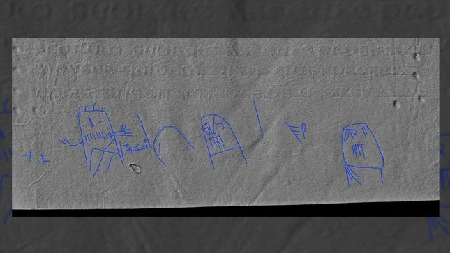 Các dấu ẩn bí ẩn, không dùng mực, được tìm thấy trong các trang của một cuốn sách thời Trung Cổ ở thư viện Đại học Oxford, Anh.