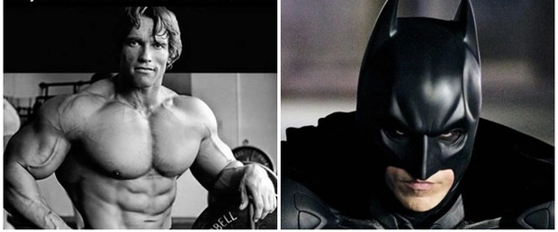 Tôi cũng giống như bạn, thấy bức ảnh của Arnold Schwarzenegger rất thông thường. Tuy nhiên, thực sự thì phần múi cơ trông khá giống … Người dơi .