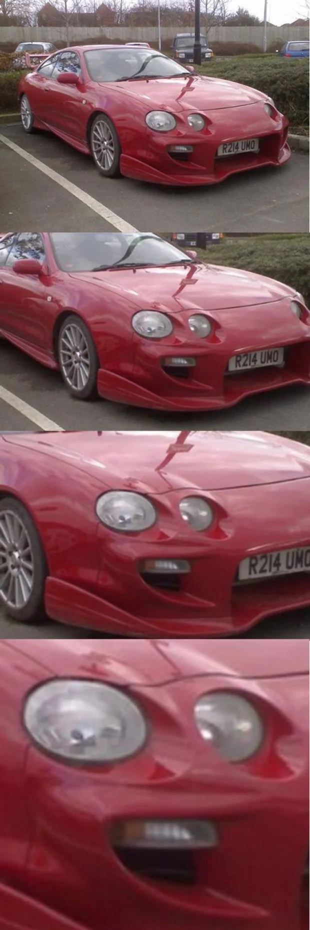 Khuôn mặt hạnh phúc của chiếc xe.