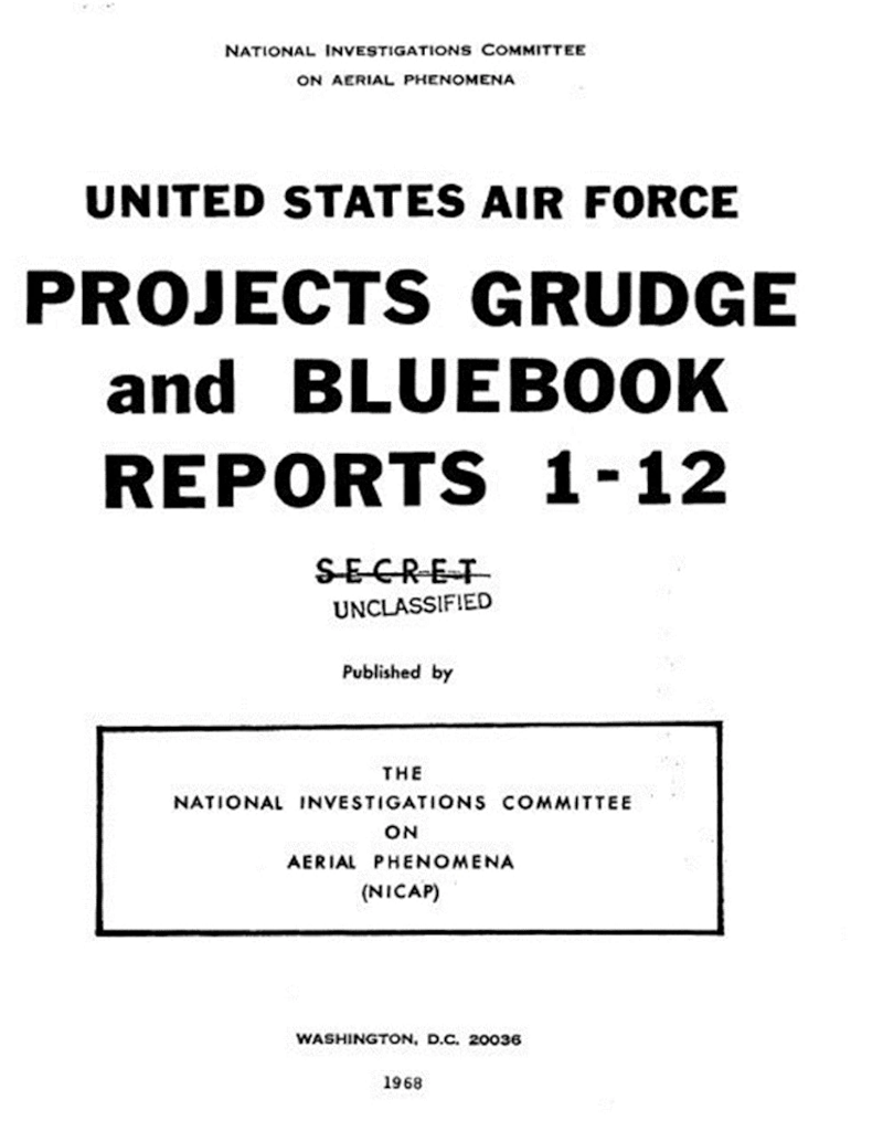 Trong nhiều năm, Blue Book đã điều tra 12.618 báo cáo liên quan đến hoạt động của UFO. Khoảng 94% đối tượng mà nó điều tra cuối cùng đã được xác định và giải thích. Blue Book đã bị ngừng hoạt động vào năm 1969 do không có nhiều báo cáo đáng chú ý về UFO.