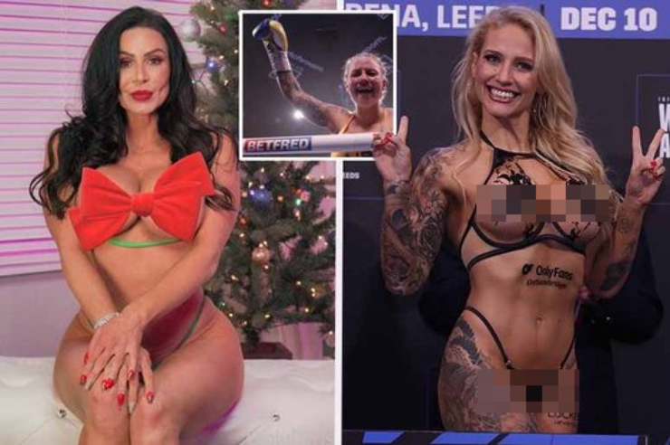 Bridges (phải) bảo vệ thành công đai vô địch và được diễn viên "phim nóng" Lust (trái) ngợi ca