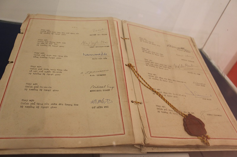 Văn bản hiệp định của Phái đoàn ngoại giao Việt Nam Dân chủ Cộng hòa dùng trong Hội nghị Paris, 01/1973.