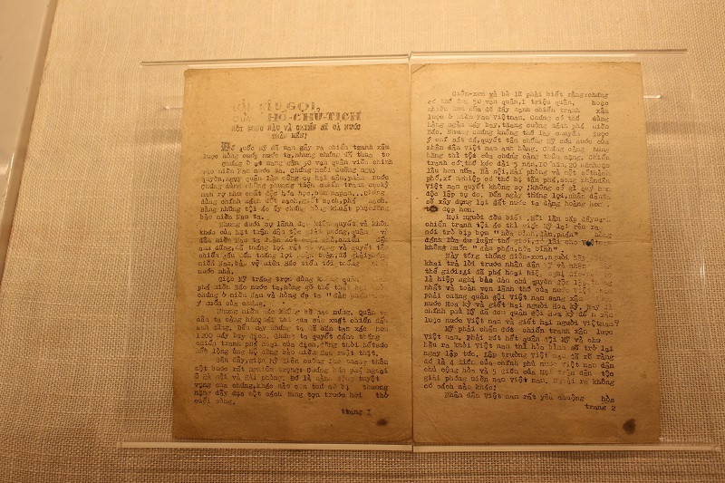 "Lời kêu gọi đồng bào và chiến sĩ cả nước" do Chủ tịch Hồ Chí Minh soạn thảo năm 1966.