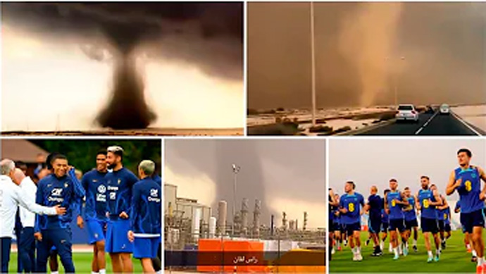 Lốc xoáy không phải là hiện tượng duy nhất xuất hiện ở Qatar giai đoạn này. Ngày thứ Tư theo giờ địa phương, nước chủ nhà Qatar đã xuất hiện trận mưa lớn đầu tiên kể từ khi World Cup 2022 chính thức khai mạc hôm 20/11, tại thành phố công nghiệp Ras Laffan, cách thủ đô Doha khoảng 80km về phía Bắc.