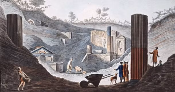 Chuyên gia khảo cổ Emmerson nhận định "cây cột nhỏ" bắt đầu xuất hiện xung quanh thành phố Pompeii và các thành phố phía Nam khác ngay sau nơi đây được thống nhất.