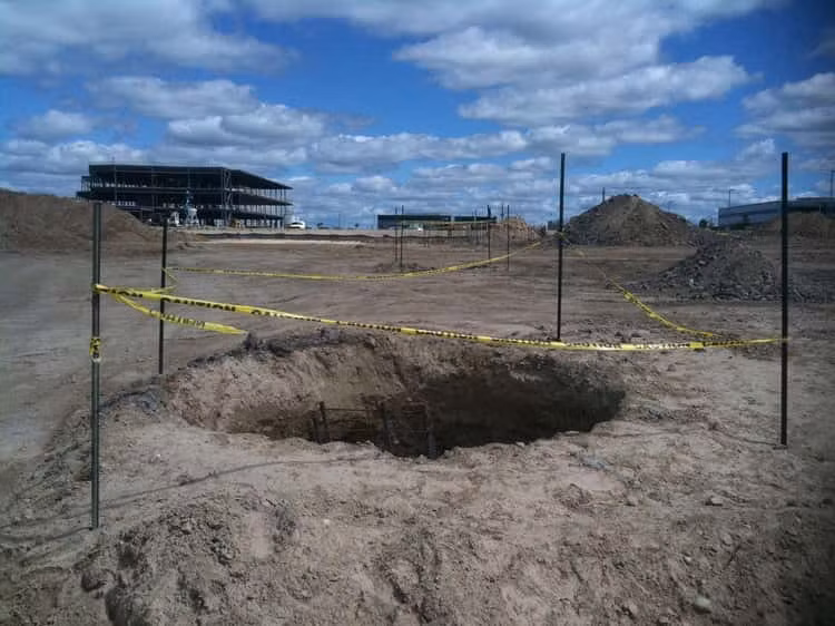 Điều đó càng kích thích trí tò mò của Mel và ông bắt đầu tìm cách xác định độ sâu của hố. Sau một vài thử nghiệm ban đầu, Mel giả định độ sâu của hố rơi vào khoảng 25km. Một vài ngày sau, Mel phát hiện lũ chim và ngay cả đến con chó của ông cũng không dám lại gần cái hố không đáy này.