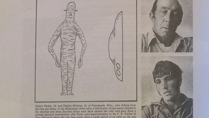 Hai người này cho biết họ đã nghe thấy những âm thanh bí ẩn và nhìn thấy những ánh sáng kỳ lạ của một vật thể hình bầu dục trên đầu. Parker và Hickson cho biết họ bị tê liệt nhưng vẫn ý thức được khi bị các sinh vật kỳ lạ bắt cóc và làm một vài thí nghiệm trước khi thả họ đi.